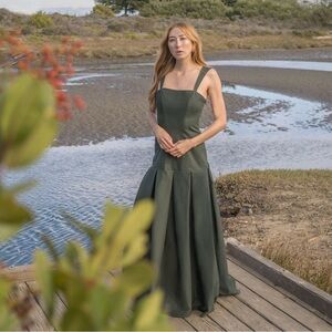 Alyssa Nicole Forest Green Maxi Dress